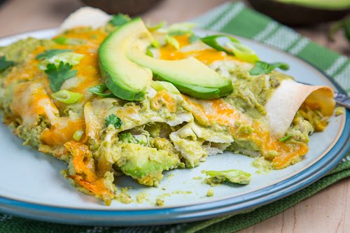 Chicken and Avocado Enchiladas in Creamy Avocado Sauce 500 1258